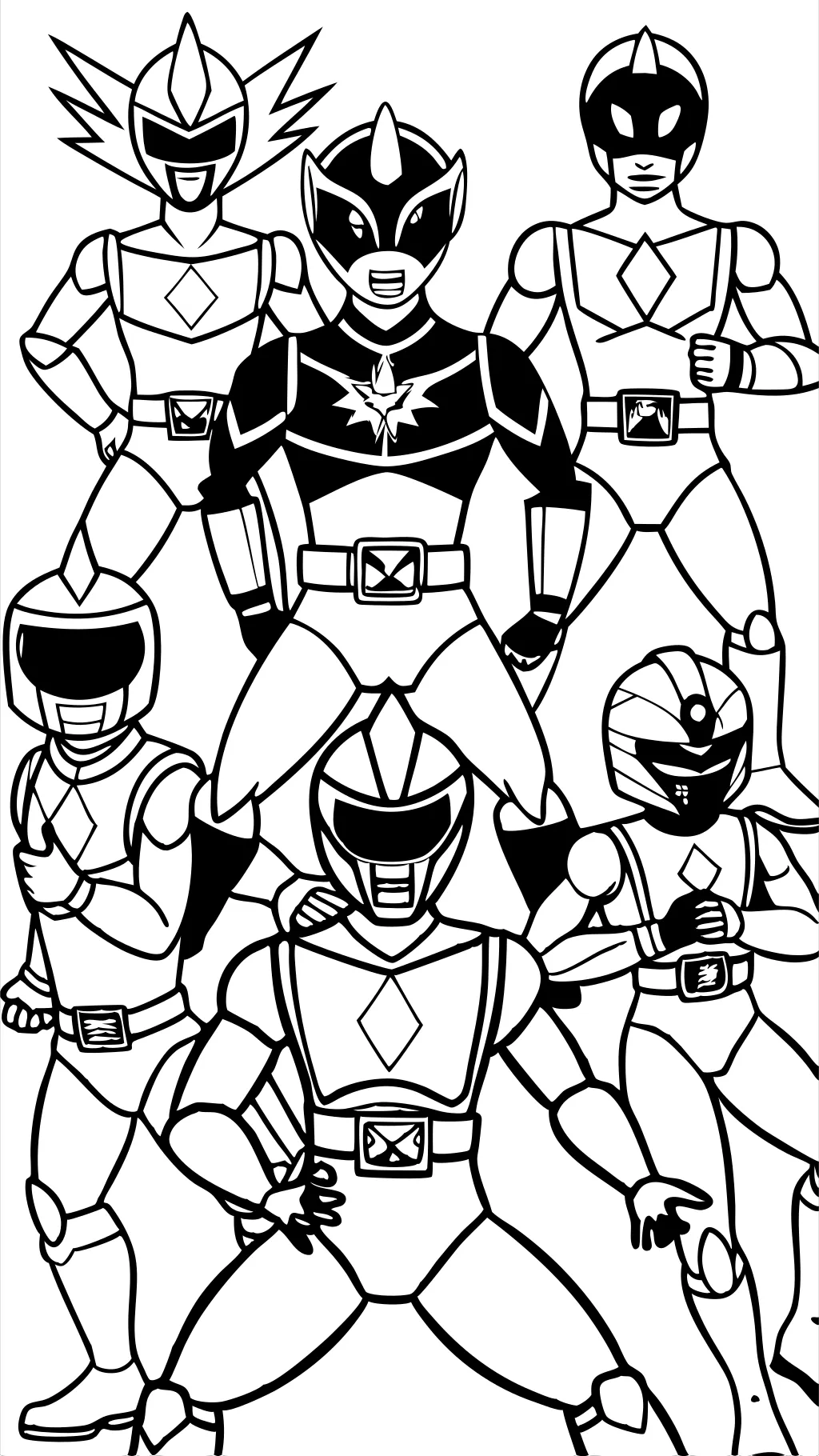 coloriage des rangers de puissance